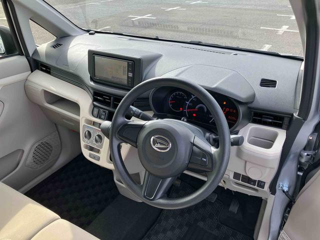 ムーヴ L ナビ/地デジ/DVD/BT/USB ドラレコ キーレスエントリー セキュリティーアラーム アイドリングストップ スモークガラス マニュアルエアコン 足踏み式パーキングブレーキ 横滑り防止装置 ABS(8枚目)