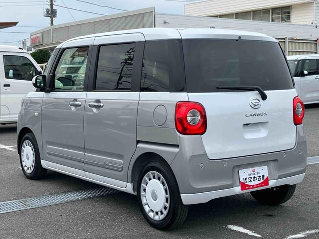 ムーヴキャンバス ストライプスＧターボ　ターボ　Ｂカメラ　全車速追従クルコン　ＬＥＤヘッドライト　オートライト　ＡＤＢ　ホッとカップホルダー　スマアシ　コーナーセンサー　シートヒーター　電動駐車ブレーキ　両側Ｐスラ　キーフリー　盗難防止警報（34枚目）