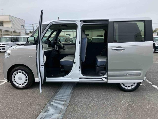 ムーヴキャンバス ストライプスＧターボ　ターボ　Ｂカメラ　全車速追従クルコン　ＬＥＤヘッドライト　オートライト　ＡＤＢ　ホッとカップホルダー　スマアシ　コーナーセンサー　シートヒーター　電動駐車ブレーキ　両側Ｐスラ　キーフリー　盗難防止警報（62枚目）