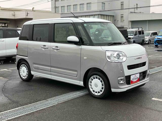 ムーヴキャンバス ストライプスG Bカメラ LEDヘッドライト オートライト オートハイビーム ホッとカップホルダー スマアシ コーナーセンサー シートヒーター 両側Pスラ オートA/C 電動駐車ブレーキ プッシュスタート キーフリー(22枚目)