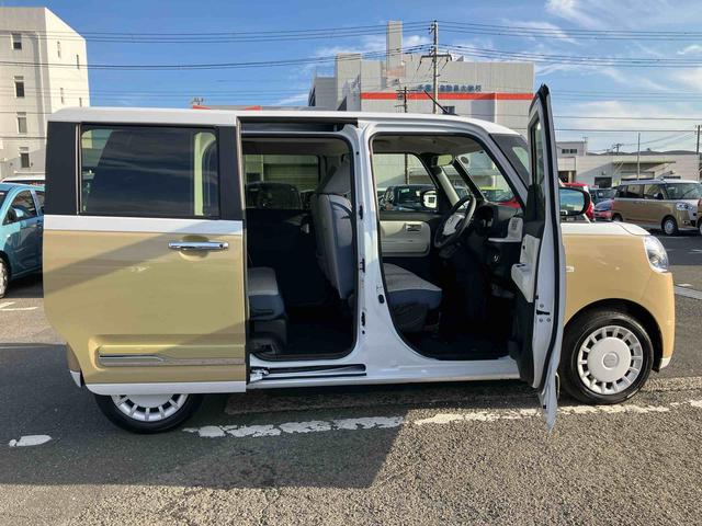 ムーヴキャンバス ストライプスGターボ ターボ LEDヘッドライト オートライト オートハイビーム ADB スマアシ コーナーセンサー シートヒーター ホッとカップホルダー 置き楽くBOX 電動駐車ブレーキ 両側Pスラ キーフリー ステリモ(53枚目)