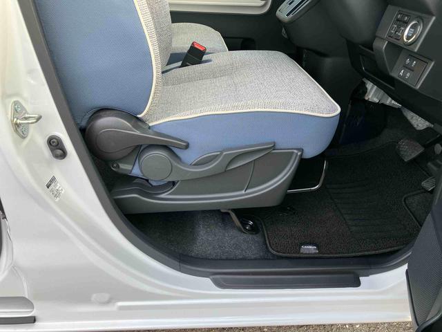 ムーヴキャンバス ストライプスGターボ ターボ LEDヘッドライト オートライト オートハイビーム ADB スマアシ コーナーセンサー シートヒーター ホッとカップホルダー 置き楽くBOX 電動駐車ブレーキ 両側Pスラ キーフリー ステリモ(57枚目)