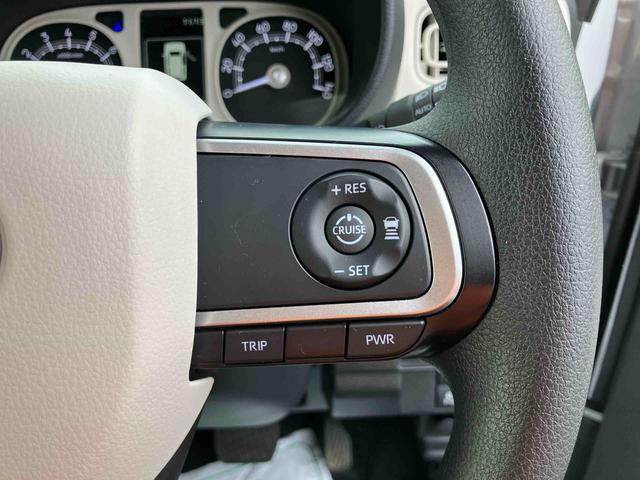 ムーヴキャンバス ストライプスGターボ 両側電動スライドドア LEDヘッドライト&フォグランプ シートヒーター 保温カップホルダー 電動駐車ブレーキ バックカメラ ステアリングスイッチ 自動追従クルコン 衝突被害軽減ブレーキ(5枚目)