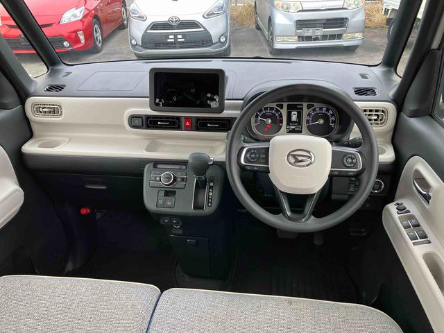 ムーヴキャンバス ストライプスGターボ 両側電動スライドドア LEDヘッドライト&フォグランプ シートヒーター 保温カップホルダー 電動駐車ブレーキ バックカメラ ステアリングスイッチ 自動追従クルコン 衝突被害軽減ブレーキ(7枚目)