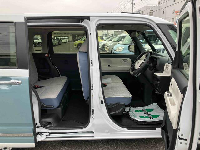 ムーヴキャンバス ストライプスGターボ 両側電動スライドドア LEDヘッドライト&フォグランプ シートヒーター 保温カップホルダー 電動駐車ブレーキ バックカメラ ステアリングスイッチ 自動追従クルコン 衝突被害軽減ブレーキ(19枚目)