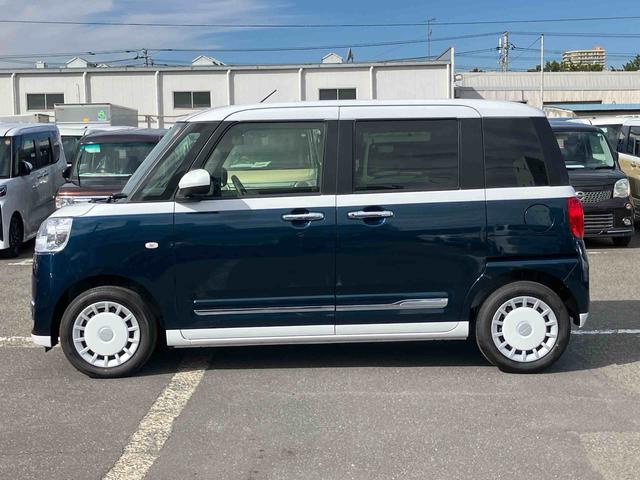 ムーヴキャンバス ストライプスG LEDヘッドライト オートライト オートハイビーム ADB Bカメラ スマアシ 前後コーナーセンサー シートヒーター ホッとカップホルダー 置き楽BOX 電動駐車ブレーキ キーフリー 盗難防止アラーム(34枚目)