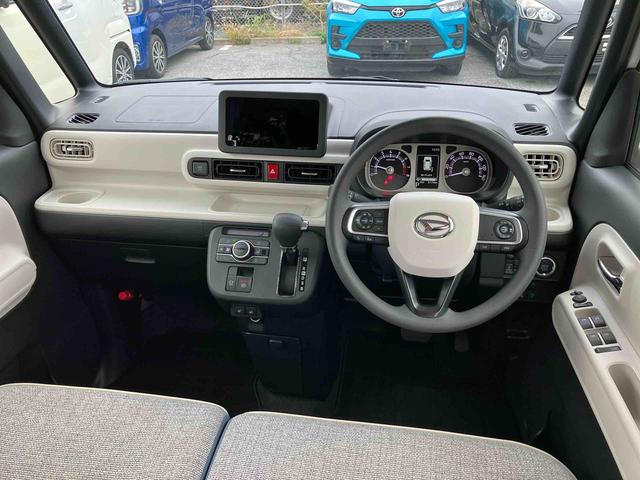 ムーヴキャンバス ストライプスGターボ 両側電動スライドドア LEDヘッドライト&フォグランプ シートヒーター 保温カップホルダー 電動駐車ブレーキ バックカメラ ステアリングスイッチ 自動追従クルコン 衝突被害軽減ブレーキ(7枚目)