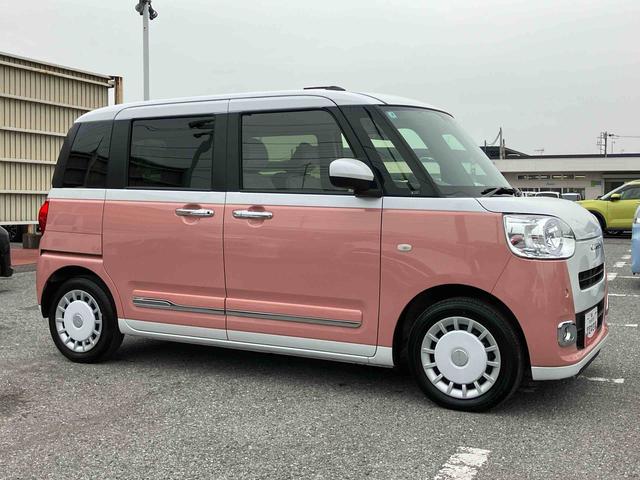 ムーヴキャンバス ストライプスGターボ 両側電動スライドドア LEDヘッドライト&フォグランプ シートヒーター 保温カップホルダー 電動駐車ブレーキ バックカメラ ステアリングスイッチ 自動追従クルコン 衝突被害軽減ブレーキ(19枚目)