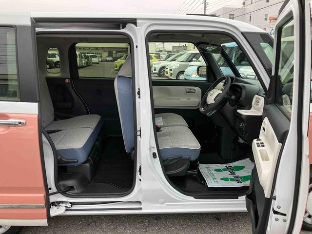 ムーヴキャンバス ストライプスGターボ 両側電動スライドドア LEDヘッドライト&フォグランプ シートヒーター 保温カップホルダー 電動駐車ブレーキ バックカメラ ステアリングスイッチ 自動追従クルコン 衝突被害軽減ブレーキ(20枚目)