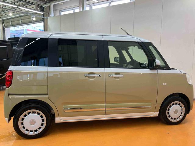 ムーヴキャンバス ストライプスＧターボ　衝突回避支援システム　横滑り防止装置　アダプティブクルーズコントロール　置きラクボックス　ホットカップホルダー　前席シートヒーター　ホールド機能付き電動パーキングブレーキ　両側電動スライドドア（6枚目）