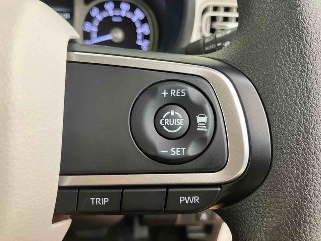 ムーヴキャンバス ストライプスＧターボ　衝突回避支援システム　横滑り防止装置　アダプティブクルーズコントロール　置きラクボックス　ホットカップホルダー　前席シートヒーター　ホールド機能付き電動パーキングブレーキ　両側電動スライドドア（39枚目）