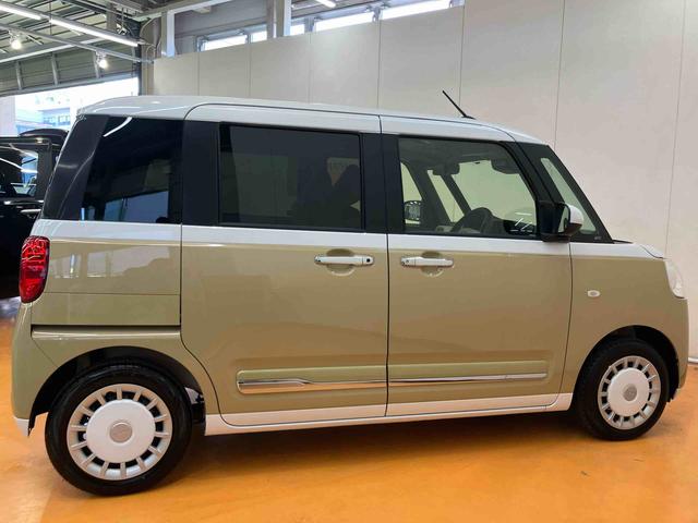 ムーヴキャンバス ストライプスＧ　衝突回避支援システム　横滑り防止装置　ホットカップホルダー　置きラクボックス　前席シートヒーター　両側電動スライドドア　チルトステアリング　運転席シートリフター　助手席シートバックポケット（6枚目）