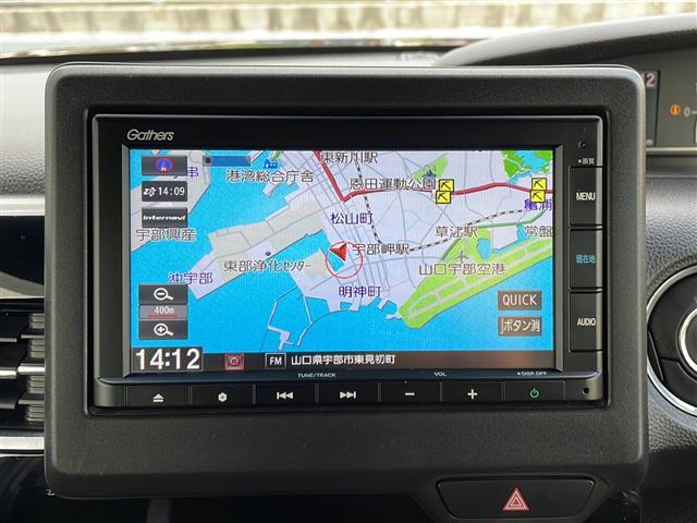 Ｎ－ＢＯＸカスタム Ｌ　純正ＳＤナビ　Ｂｌｕｅｔｏｏｔｈ　ＥＴＣ　ドライブレコーダー　バックカメラ　純正フロアマット　純正アルミホイール　前席シートヒーター　スマートキー　プッシュアップスタート　片側パワースライドドア（3枚目）