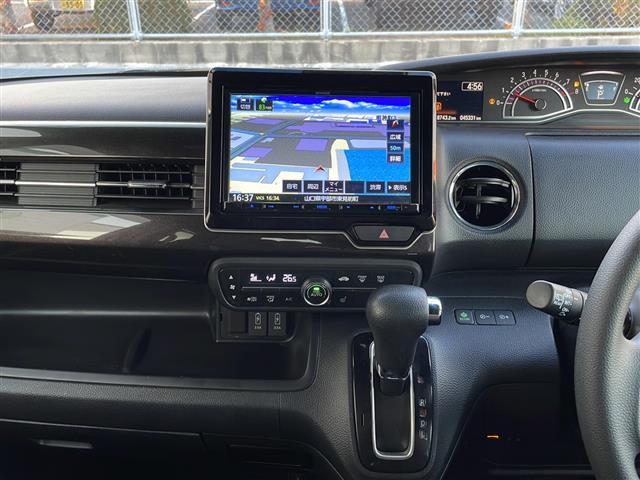 N-BOXカスタム G・Lホンダセンシング 社外SDナビ フルセグテレビ バックカメラ ETC Bluetooth プッシュスタート アイドリングストップ 純正アルミホイール14インチ LEDヘッドライト フォグランプ シートヒーター(17枚目)