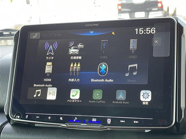 ジムニー ＸＣ　社外ディスプレイオーディオ　ａｐｐｌｅｃａｒｐｌａｙ　ａｎｄｒｏｉｄａｕｔｏ　スズキセーフティ　デュアルセンサーブレーキサポート　誤発進抑制機能　車線逸脱警報　ふらつき警報　先行車発進お知らせ機能（3枚目）