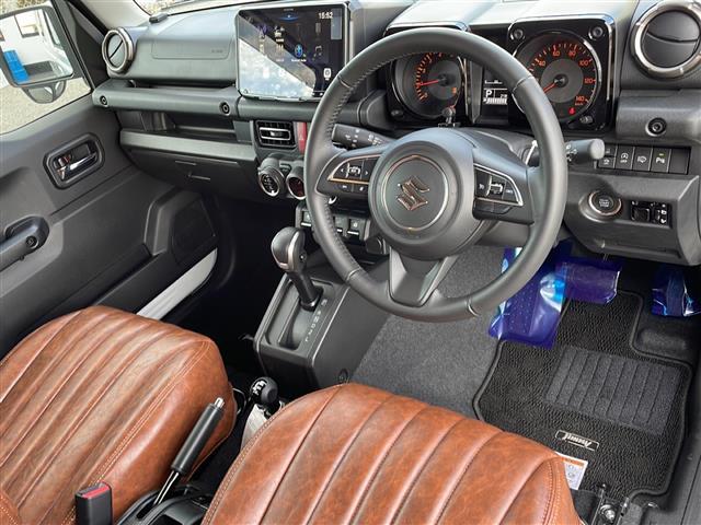 ジムニー ＸＣ　社外ディスプレイオーディオ　ａｐｐｌｅｃａｒｐｌａｙ　ａｎｄｒｏｉｄａｕｔｏ　スズキセーフティ　デュアルセンサーブレーキサポート　誤発進抑制機能　車線逸脱警報　ふらつき警報　先行車発進お知らせ機能（15枚目）