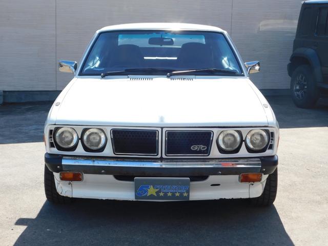 ギャランＧＴＯ ＧＳＲ　５ＭＴ　Ｆ車高調　レース用リーフ　社外タコ足　ＦＧＫマフラー　Ｗｅｄｓレーシングフォージ１３インチＡＷ　オーバーフェンダー　社外ステアリング　社外ドアミラー（2枚目）