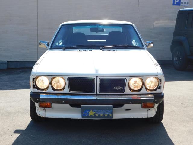 ギャランＧＴＯ ＧＳＲ　５ＭＴ　Ｆ車高調　レース用リーフ　社外タコ足　ＦＧＫマフラー　Ｗｅｄｓレーシングフォージ１３インチＡＷ　オーバーフェンダー　社外ステアリング　社外ドアミラー（5枚目）