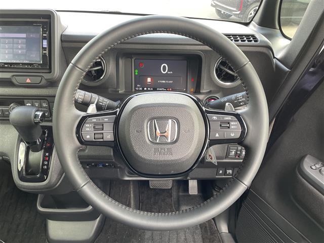 N-BOXカスタム ターボ 禁煙車/両側パワスラ/純正ナビ/フルセグTV/バックカメラ/レーダークルコン/ハーフレザー/前席シートヒーター/ETC/Bluetooth/USB入力端子/アイドリングストップ/LEDヘッドライト(26枚目)