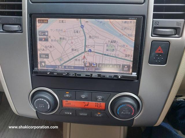 ティーダラティオ １５Ｍ　ナビ　オートライト　ＣＶＴ　キーレスエントリー　衝突安全ボディ　ＡＢＳ　エアコン　パワーステアリング　パワーウィンドウ　パワステ　メモリーナビ　エアバッグ　キーレス　助手席エアバック（18枚目）