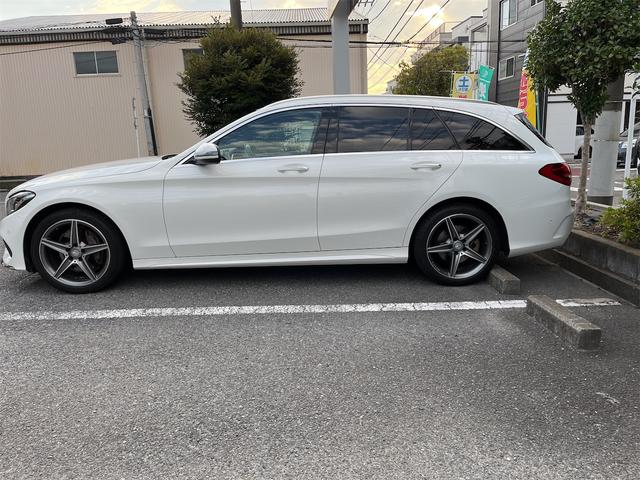 Ｃクラスステーションワゴン 　Ｃ２２０ｄステーションワゴンスポーツ　ＡＭＧライン　ＲＳＰ　９ＡＴ　黒革　レーンキープ　パワーシート　シートヒーター　電動リアゲート　純正ナビ　バックカメラ　パークトロニック　ＡＭＧ１８インチ　禁煙車（5枚目）