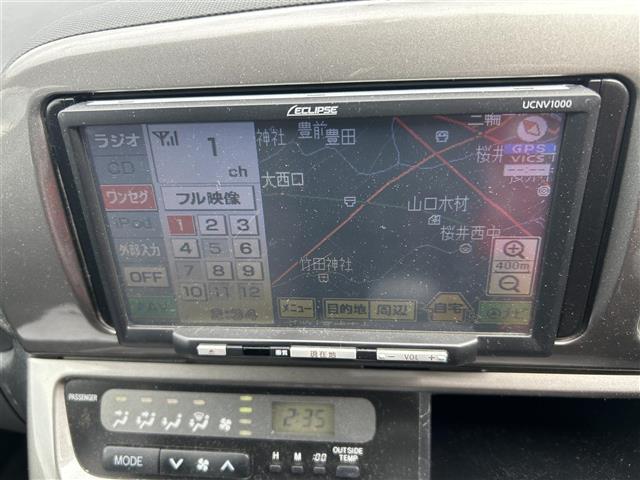 ウィッシュ Ｘ　社外ナビ（ＥＣＬＩＰＳＥ　ＵＣＮＶ１０００）　ワンセグ　ＣＤ　ＥＴＣ　社外フロアマット　リモコンキー　３列シート　ＡＡＣ（2枚目）
