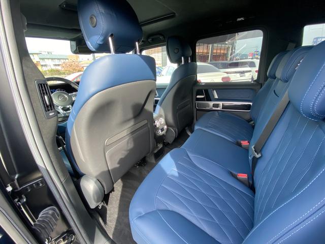 Ｇクラス Ｇ６３　マヌファクトゥーアエディション　・１オーナー・サンルーフ・アダプティブクルーズコントロール・純正ナビ／ＢＴ／ＵＳＢ・全方位カメラ・青革シート／シートヒーター／エアシート・ドライブレコーダー・フルセグ・ＥＴＣ・純正２１ＡＷ（46枚目）
