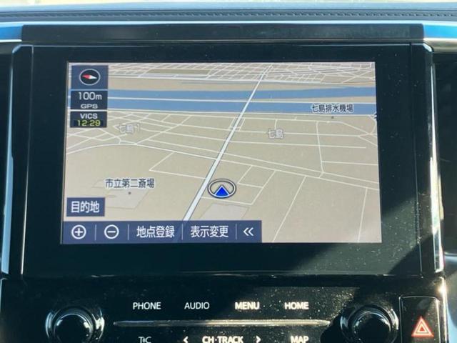 アルファード Ｓタイプゴールド　新品タイヤ／保証書／純正　９インチ　ＳＤナビ／フリップダウンモニター／衝突安全装置／両側電動スライドドア／車線逸脱防止支援システム／シート　ハーフレザー／電動バックドア／ヘッドランプ　ＬＥＤ　ＥＴＣ（12枚目）