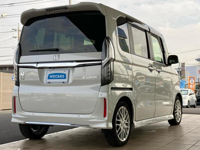 Ｎ－ＢＯＸカスタム Ｌ・ターボ　新品タイヤ／保証書／純正　９インチ　ＳＤナビ／衝突安全装置／両側電動スライドドア／シートヒーター／車線逸脱防止支援システム／シート　ハーフレザー／ヘッドランプ　ＬＥＤ／ＥＢＤ付ＡＢＳ　ワンオーナー（3枚目）