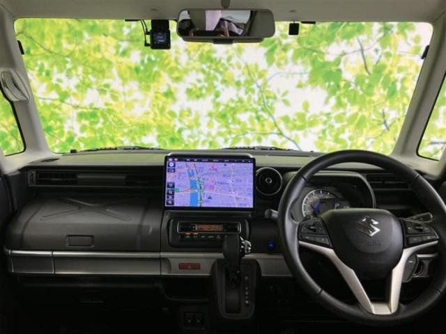 スペーシアギア ハイブリッドＸＺターボ　新品タイヤ／保証書／社外　１０インチ　ＳＤナビ／デュアルカメラブレーキサポート（スズキ）／両側電動スライドドア／シートヒーター　前席／全方位モニター用カメラ／車線逸脱防止支援システム　ターボ　ドラレコ（9枚目）