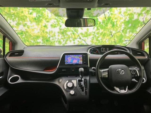 シエンタ ハイブリッドＧ　純正エアロ／社外　ＳＤナビ／トヨタセーフティセンス／両側電動スライドドア／車線逸脱防止支援システム／ヘッドランプ　ＬＥＤ／ＥＴＣ／ＥＢＤ付ＡＢＳ／横滑り防止装置／アイドリングストップ／フルセグＴＶ（4枚目）