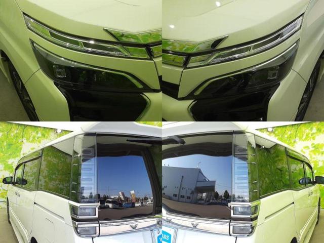 ヴォクシー ＺＳキラメキ３　新品タイヤ／純正エアロ／保証書／社外　１１インチ　ＳＤナビ／フリップダウンモニター　社外　１２．８インチ／衝突安全装置／両側電動スライドドア／車線逸脱防止支援システム／シート　ハーフレザー　フルエアロ（59枚目）