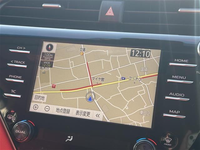 カムリ ＷＳブラックエディション　純正８型ディスプレイオーディオ／バックカメラ／赤レザーシート／前席シートヒーター／トヨタセーフティセンス／レーダークルーズコントロール／ブラインドスポットモニター／クリアランスソナー／禁煙車（3枚目）