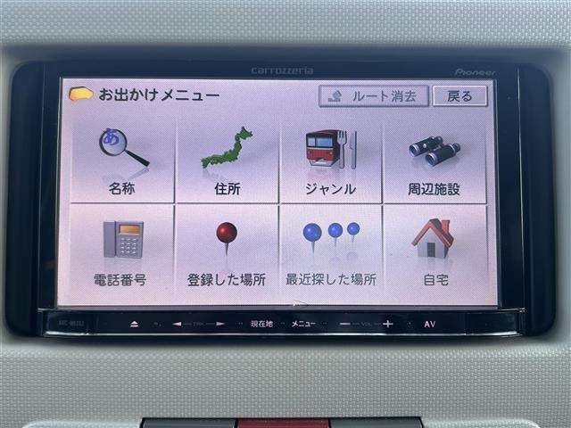 ミラココア ココアプラスX 社外ナビ FM AM CD SD TV ETC 純正ドアバイザー フロアマット 純正ホイールキャップ ウインカーミラー アイドリングストップ 保証書 取扱説明書(3枚目)