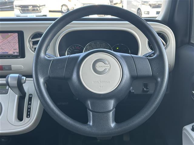 ミラココア ココアプラスX 社外ナビ FM AM CD SD TV ETC 純正ドアバイザー フロアマット 純正ホイールキャップ ウインカーミラー アイドリングストップ 保証書 取扱説明書(10枚目)