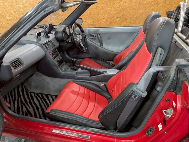 ビート ベースグレード　ユーザー様直接仕入　無限フルエアロ　リアウイング　タワーバー　ＴｅａｍＳｐａｒｃｏ１４インチアルミ　ＨＩＤライト　フォグランプ　シートカバー　ｍｏｍｏステアリング　レーダー探知機　実走行７．８万キロ台（53枚目）