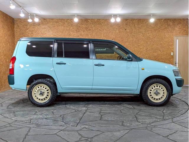 プロボックスバン GL リフトアップ TOYOTAロゴグリル ベージュホイールM/Tタイヤ LEDヘッドライト 社外ナビ フルセグTV Bluetooth 社外ハンドル シートカバー AC100V リモコンキー ETC車載器(13枚目)