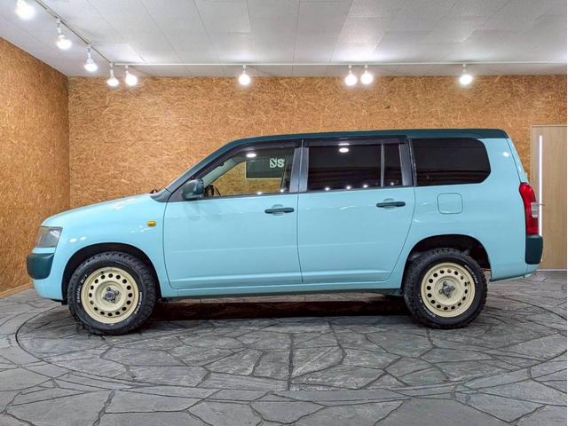 プロボックスバン GL リフトアップ TOYOTAロゴグリル ベージュホイールM/Tタイヤ LEDヘッドライト 社外ナビ フルセグTV Bluetooth 社外ハンドル シートカバー AC100V リモコンキー ETC車載器(18枚目)