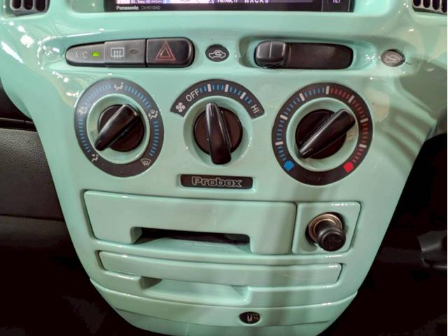 プロボックスバン GL リフトアップ TOYOTAロゴグリル ベージュホイールM/Tタイヤ LEDヘッドライト 社外ナビ フルセグTV Bluetooth 社外ハンドル シートカバー AC100V リモコンキー ETC車載器(38枚目)
