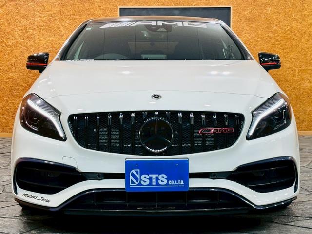 Ａクラス Ａ４５　４マチック　パナメリカーナグリル　ルーフスポイラ　ルーフラッピング　ＬＥＤライト　純正ＡＷ　純正ナビ　フルセグＴＶ　ＢＴ接続　バックカメラ　革シート　パワーシート　シートヒーター　ＢＳＭ　ＳＵＰＥＲＣＡＴ　ＥＴＣ（8枚目）