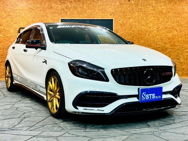 Ａクラス Ａ４５　４マチック　パナメリカーナグリル　ルーフスポイラ　ルーフラッピング　ＬＥＤライト　純正ＡＷ　純正ナビ　フルセグＴＶ　ＢＴ接続　バックカメラ　革シート　パワーシート　シートヒーター　ＢＳＭ　ＳＵＰＥＲＣＡＴ　ＥＴＣ（12枚目）