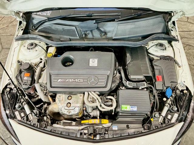 Ａクラス Ａ４５　４マチック　パナメリカーナグリル　ルーフスポイラ　ルーフラッピング　ＬＥＤライト　純正ＡＷ　純正ナビ　フルセグＴＶ　ＢＴ接続　バックカメラ　革シート　パワーシート　シートヒーター　ＢＳＭ　ＳＵＰＥＲＣＡＴ　ＥＴＣ（74枚目）