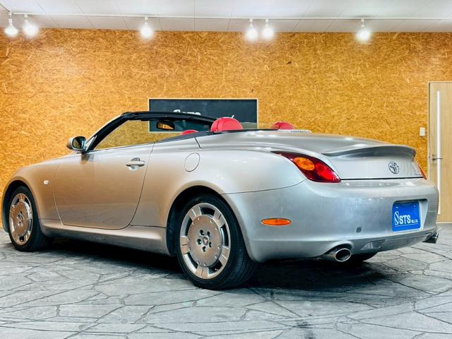 ソアラ 430SCV ノーブルカラーエディション ユーザー様直接仕入れ Tomsバンパー・タワーバー 2本出しマフラー 純正ナビ マークレビンソン 赤革シート メモリー付きパワーシート シートヒーター HIDライト 純正18AW ETC 電動オープン(22枚目)