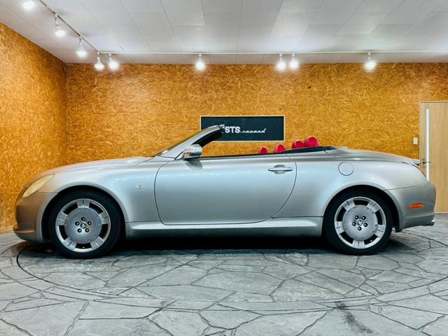 ソアラ 430SCV ノーブルカラーエディション ユーザー様直接仕入れ Tomsバンパー・タワーバー 2本出しマフラー 純正ナビ マークレビンソン 赤革シート メモリー付きパワーシート シートヒーター HIDライト 純正18AW ETC 電動オープン(24枚目)