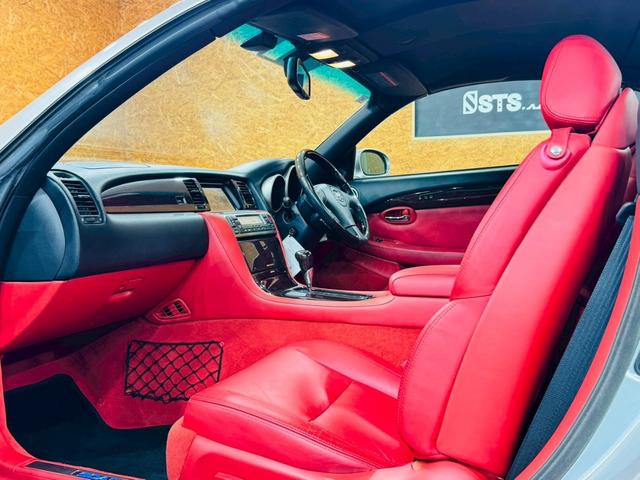 ソアラ 430SCV ノーブルカラーエディション ユーザー様直接仕入れ Tomsバンパー・タワーバー 2本出しマフラー 純正ナビ マークレビンソン 赤革シート メモリー付きパワーシート シートヒーター HIDライト 純正18AW ETC 電動オープン(46枚目)