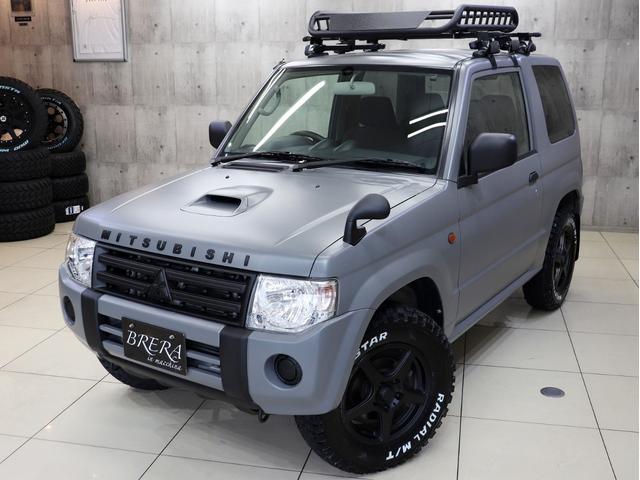 パジェロミニ エクシード　４ＷＤ　ターボ　ブレラＯＧカスタム　新品マッドテレーンタイヤ　マットブラック塗装済ＡＷ　新品ルーフラック＆新品ルーフキャリア　テールランプブラックアウト　背面タイヤ　マットブラック塗り分け（2枚目）