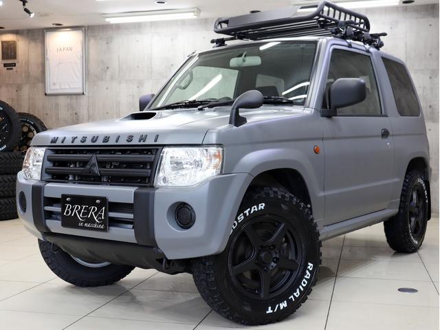 パジェロミニ エクシード　４ＷＤ　ターボ　ブレラＯＧカスタム　新品マッドテレーンタイヤ　マットブラック塗装済ＡＷ　新品ルーフラック＆新品ルーフキャリア　テールランプブラックアウト　背面タイヤ　マットブラック塗り分け（3枚目）