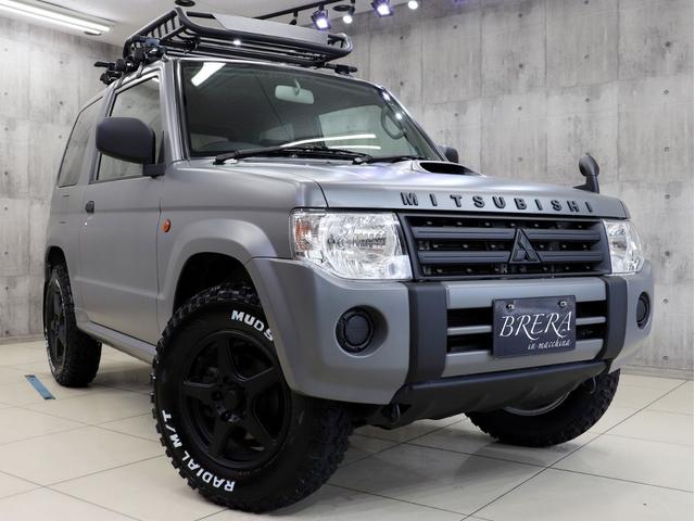 パジェロミニ エクシード　４ＷＤ　ターボ　ブレラＯＧカスタム　新品マッドテレーンタイヤ　マットブラック塗装済ＡＷ　新品ルーフラック＆新品ルーフキャリア　テールランプブラックアウト　背面タイヤ　マットブラック塗り分け（5枚目）