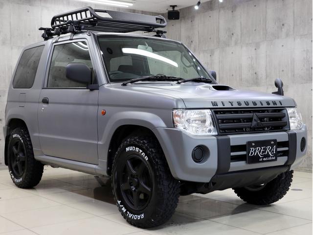 パジェロミニ エクシード　４ＷＤ　ターボ　ブレラＯＧカスタム　新品マッドテレーンタイヤ　マットブラック塗装済ＡＷ　新品ルーフラック＆新品ルーフキャリア　テールランプブラックアウト　背面タイヤ　マットブラック塗り分け（35枚目）