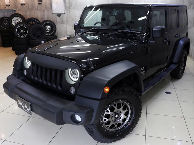 ジープ・ラングラーアンリミテッド スポーツ 4WD ブレラOGカスタム 新品社外AW&新品BFグッドリッチMTタイヤ 新品社外LEDリング付ヘッドライト 新品バッドフェイスグリル サイドカメラ ETC ドラレコ クルーズコントロール キーレス(2枚目)